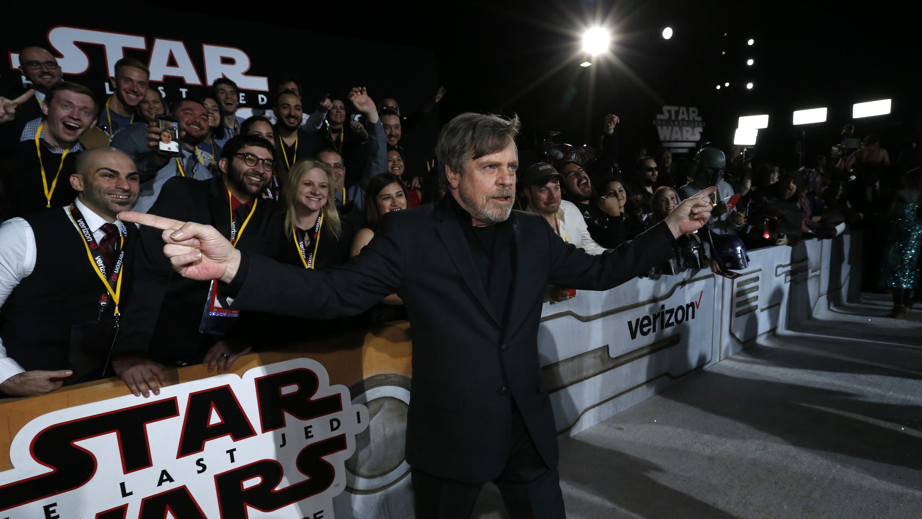Mark Hamill auf der LA-Premiere des neuen Star Wars-Film 'Die letzten Jedi'. REUTERS/Mario Anzuoni