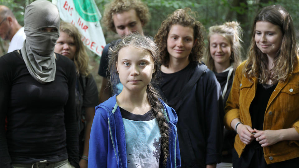 Greta Thunberg am Hambacher Forst