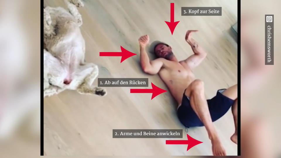Chris Hemsworth schläft im Doggy-Style