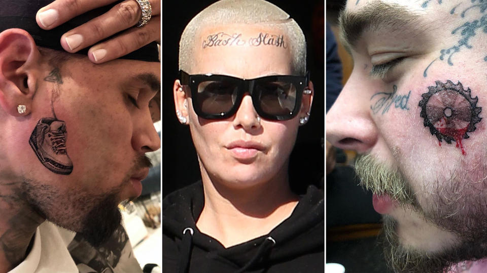 Die 5 gruseligsten Gesichts-Tattoos der Stars