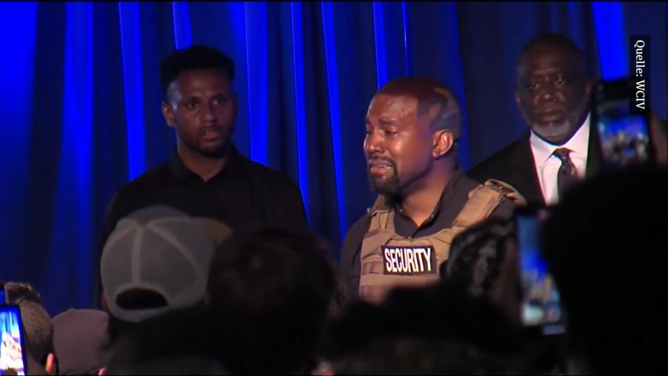 Kanye West legt bizarren Wahlkampfauftritt hin