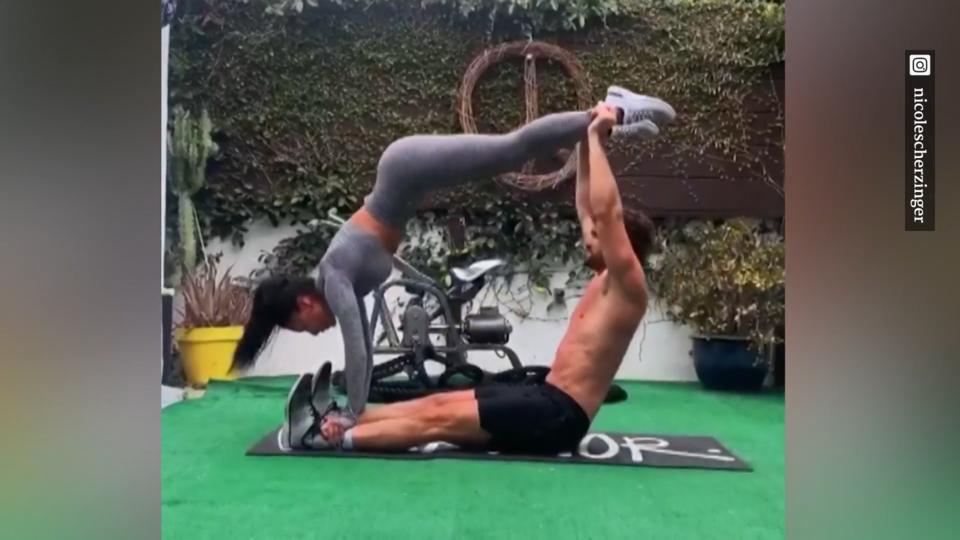 Nicole Scherzinger zeigt ihr Power-Workout