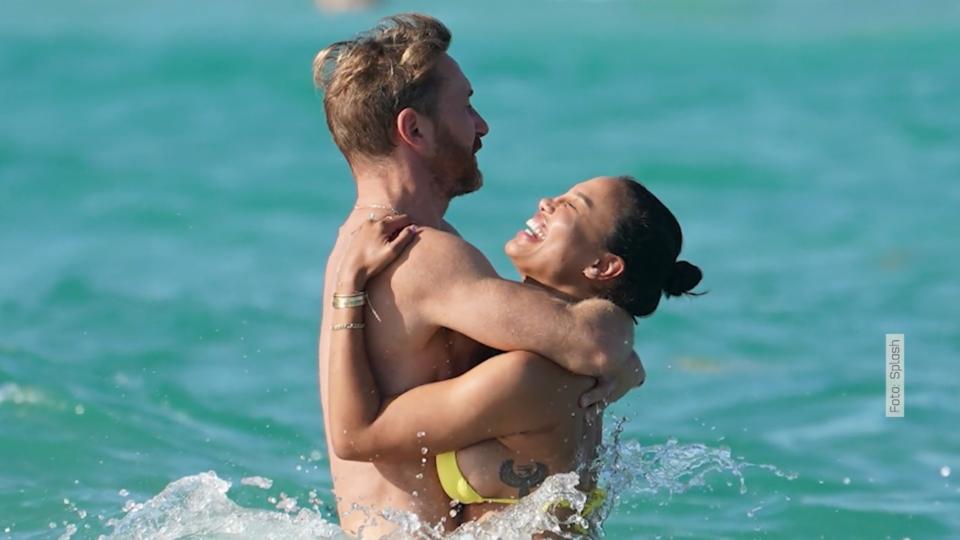 David Guetta und Jessica Ledon: Sexy Strandspiele in Miami