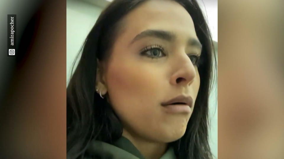 Amira Pocher kämpft gegen Panikattacke im Aufzug