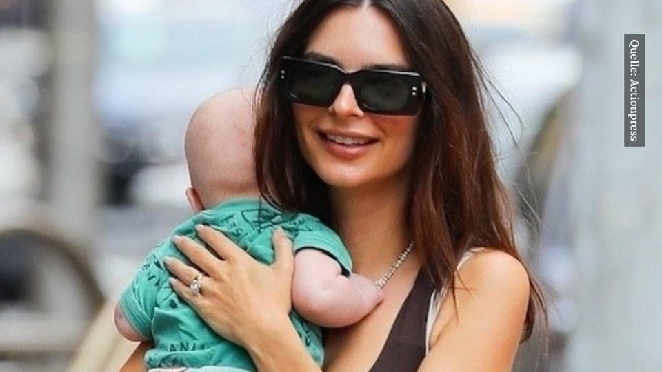 Emily Ratajkowski spaziert mit Baby Sylvester durch NY