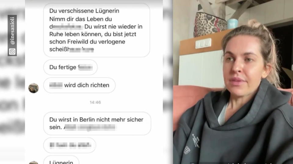 Ines Anioli bekommt Hassnachrichten