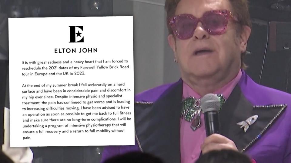 Elton John muss Tour verschieben