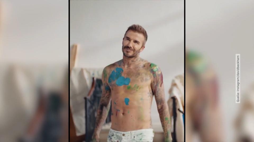 David Beckham wird oben ohne selbst zur Kunst