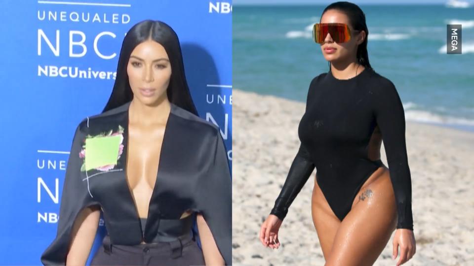 Kanyes Neue zeigt ihren Kim-Klon-Po