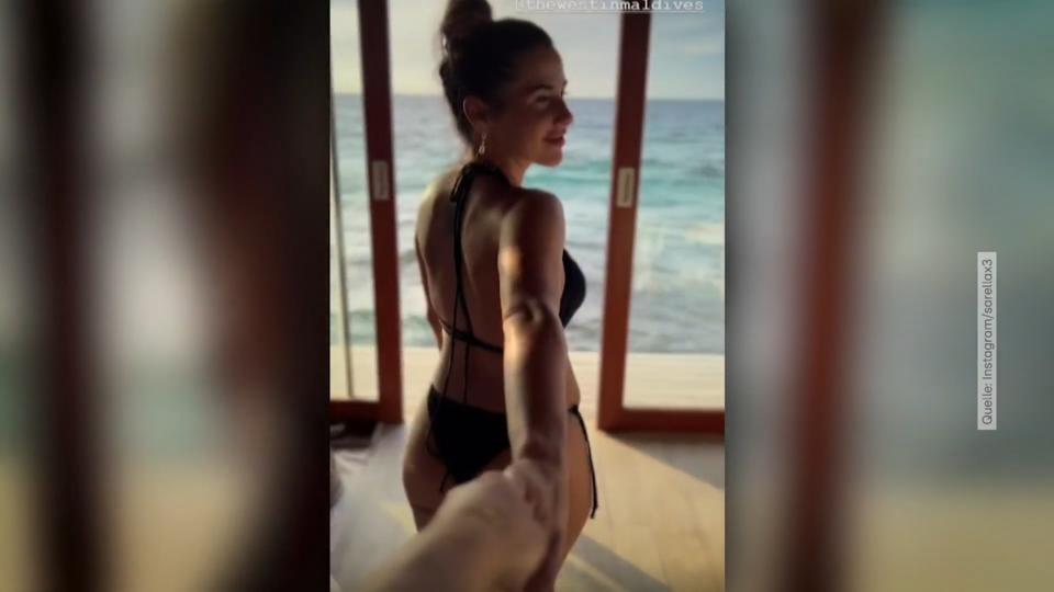 Zeit zu zweit? Von wegen! Sarah Engels im Family-Spa