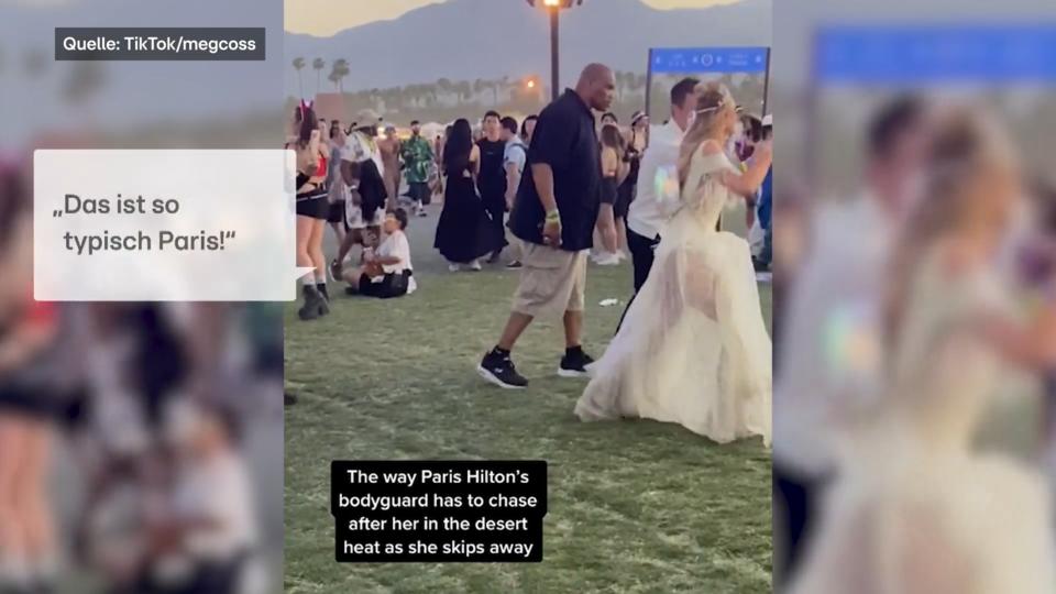Hier tanzt Paris Hilton ihren Bodyguards davon