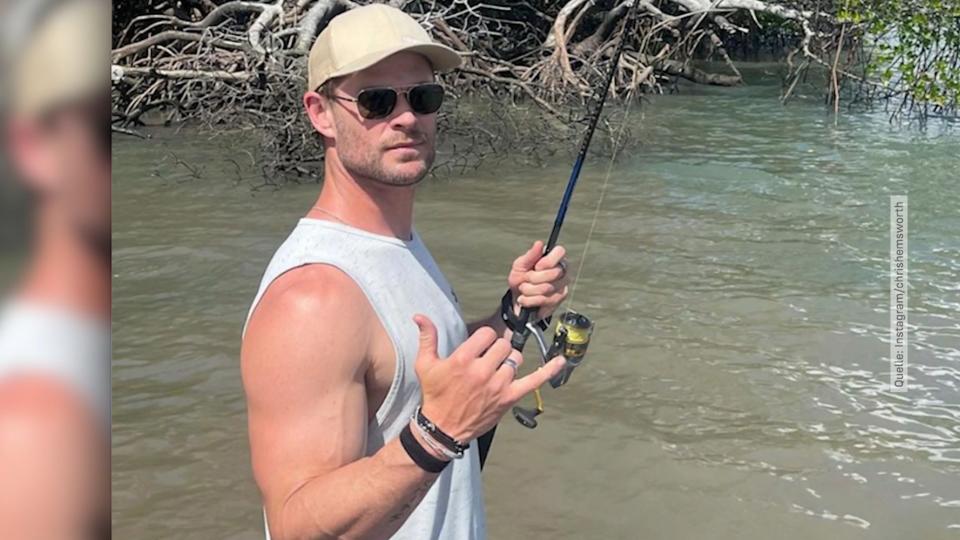 Chris Hemsworth nicht so der Held beim Angeln