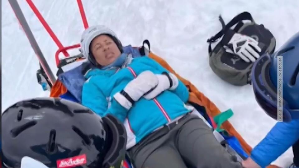Arabella Kiesbauer hatte schweren Skiunfall