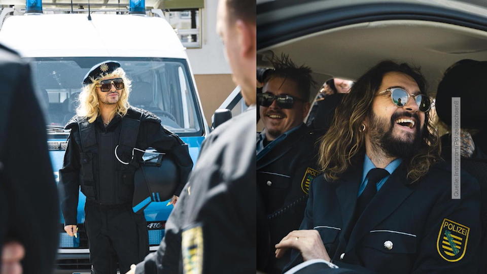 Heidi Klum und die Kaulitz-Brüder mischen die Polizei auf